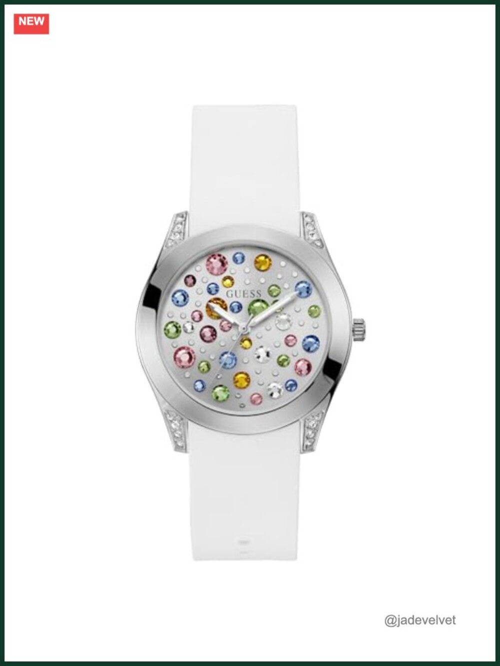 Guess Stainless Steel Watch Mineral Crystal Silicone Strap 39mm